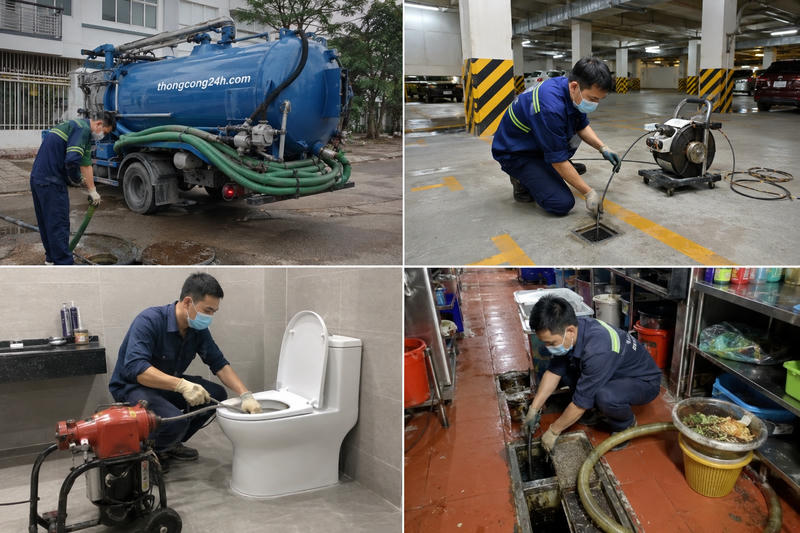Dịch vụ thông cống tại huyện Tân Châu chuyên nghiệp