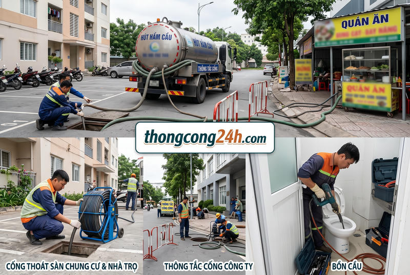 Dịch vụ thông tắc cống tại Bình Phước