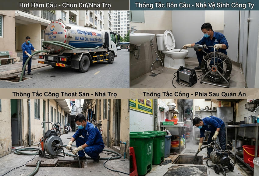Dịch vụ thông tắc cống tại Tây Ninh Minh Đức 24/7