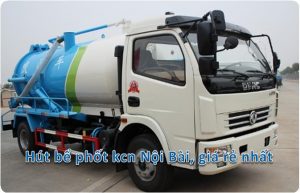 hút bể phốt khu công nghiệp nội bài