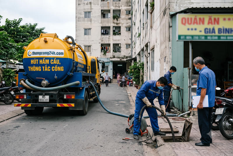 Xe bồn hút hầm cầu tại Thủ Dầu Một công ty Minh Đức Xe bồn hút hầm cầu tại Thủ Dầu Một công ty Minh Đức