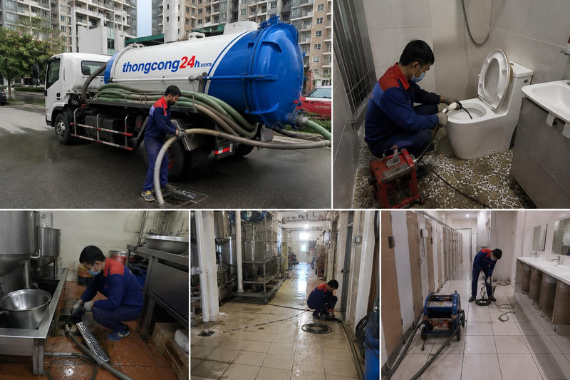 Thợ thông tắc cống tại Châu Thành Tây Ninh đang thi công Thợ thông tắc cống tại Châu Thành Tây Ninh đang thi công