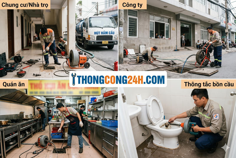 Thông cống nghẹt tại Tân Uyên Bình Dương
