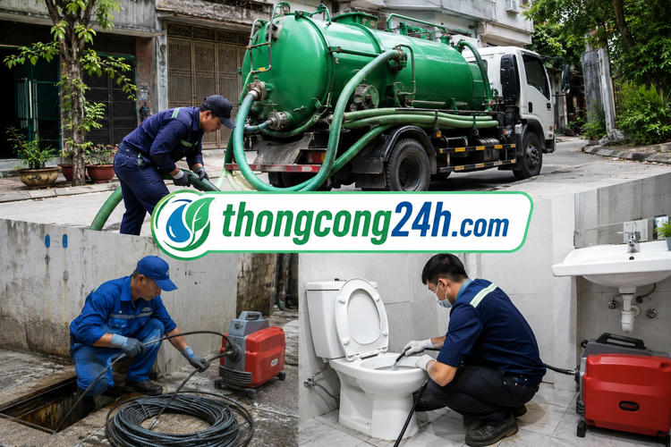 thông cống thoát nước sinh hoạt tại long an