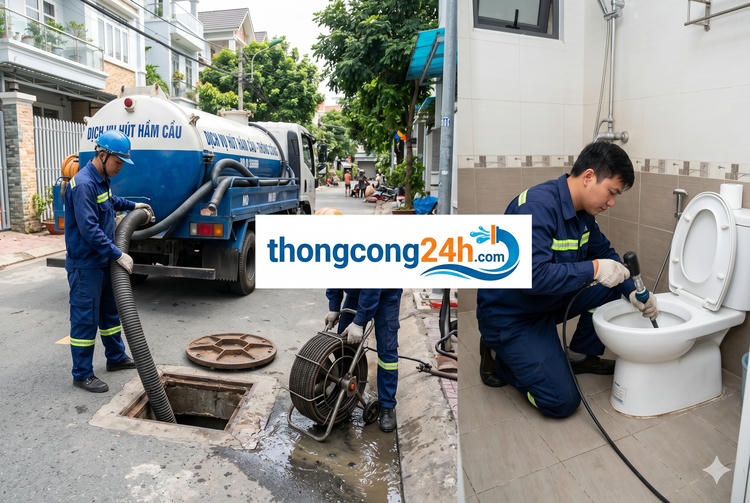 thông tắc bồn cầu phường kiến tường long an