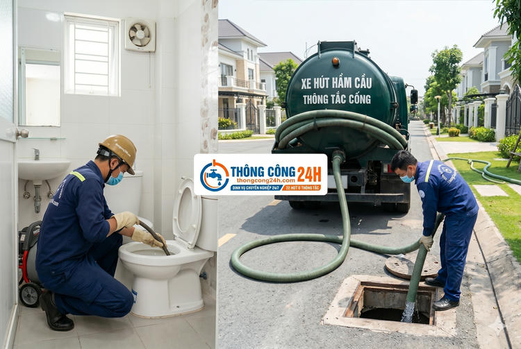 thông tắc bồn cầu Vĩnh Hưng Long An