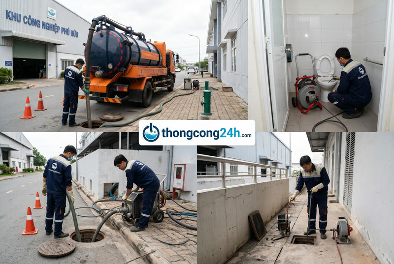thông tắc cống tại bến lức long an