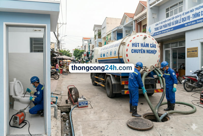 Thông tắc cống tại Đồng Xoài Bình Phước