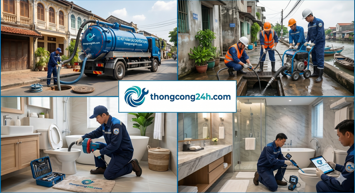 Xe bồn đang thi công hút bể phốt tại Bỉm Sơn của Minh Đức Xe bồn đang thi công hút bể phốt tại Bỉm Sơn của Minh Đức