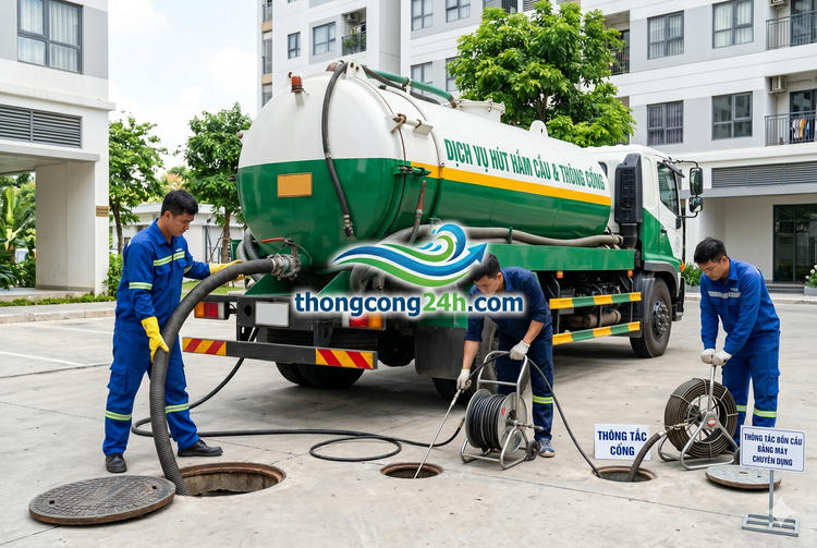 Xe bồn hút hầm cầu tại Châu Thành Tây Ninh