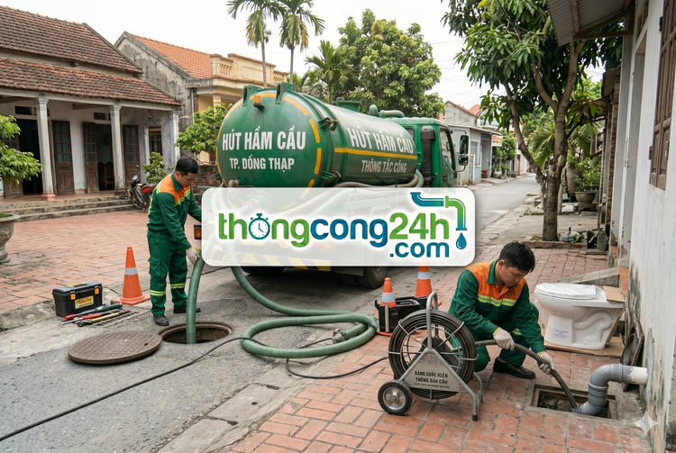 Xe hút bồn cầu tại Tiền Giang giá rẻ