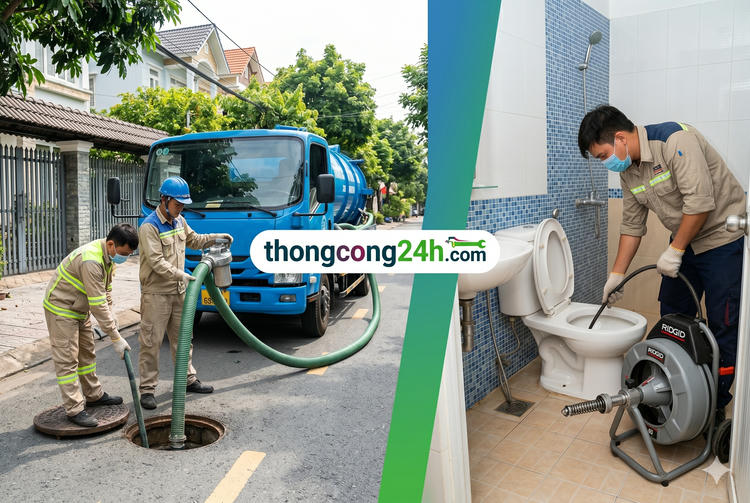 xe hút hầm vệ sinh tại long an